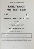 Book cover of Weekly Operating Notice containing Temporary Speed Restrictions, Engineering Arrangements, Signalling & Permanent Way Alterations, General Instructions and Notices, 18 to 24 April 1998 by Railtrack Midlands